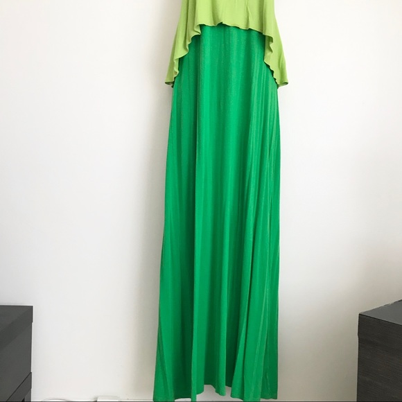 Final Touch Color Block Ruffle Maxi Dress S - Picture 2 of 7